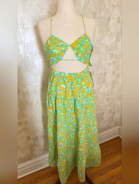 Sabo Skirt Calais Dress NWT | Sold Out Floral Cutout Midi AUS 8 / US 4 Small